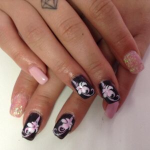 Nailart airbrush fleur