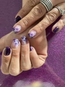 Vernis et nailart airbrush sur pose de capsules et gel - AudreyNails 63