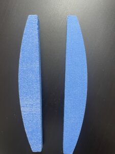 Tampon à ongles bleu 100/180 pour lisser les ongles naturels et en acrylique